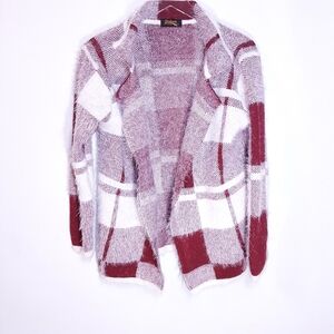 Zelosa | Dark Red/White Comfy Cozy Sweater Sz M/L